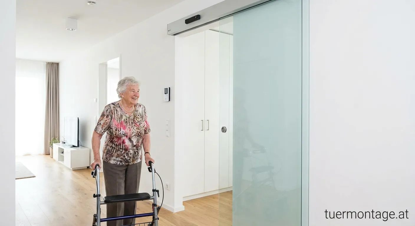 Automatischer Türöffner an einer barrierefreien Wohnungstür