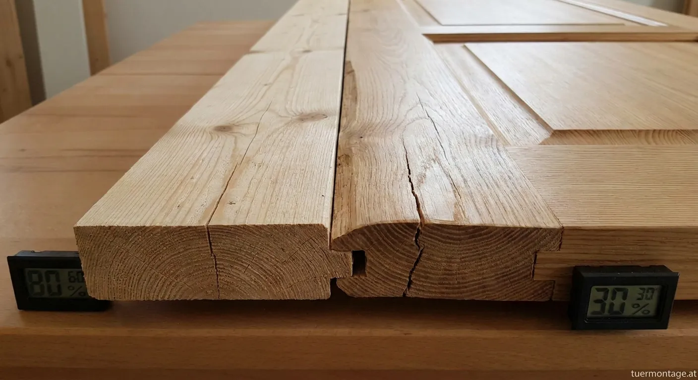 Massivholztür in einem modernen Wohnzimmer