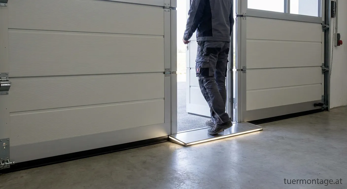 Niederschwellige Schiebetür im modernen Innenraum