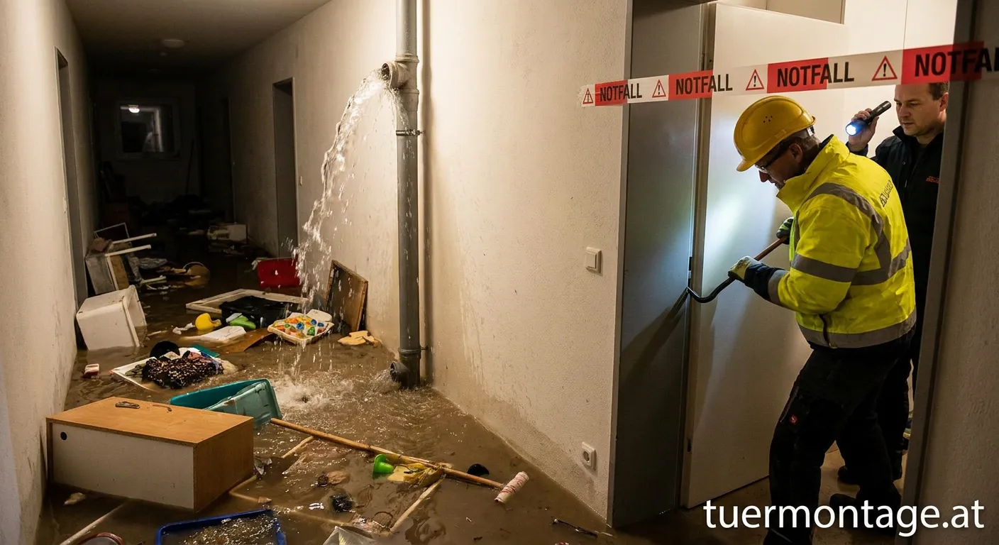 Notfallzutritt bei Wasserrohrbruch durch professionellen Dienst